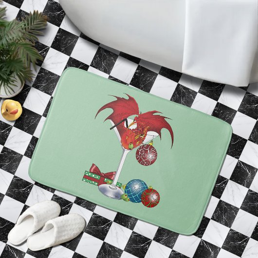 Tapis De Bain Noël Fête Joie Dragon
