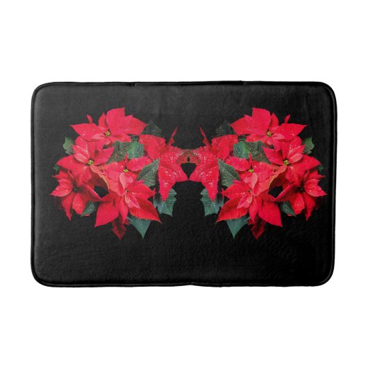 Tapis De Bain Noël Fleurs rouges (Devant)