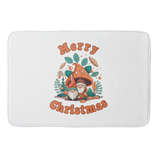 Tapis De Bain Noël Gnome Rétro (Devant)