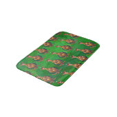 Tapis De Bain Noël Kangaroo sur le dos vert peint (Angle)