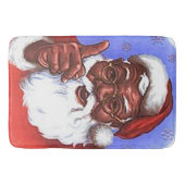 Tapis De Bain Noël noir du père noël d'Afro-américain (Devant)