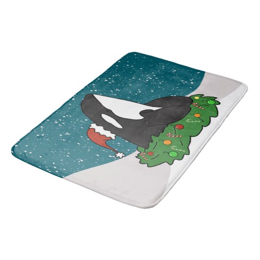 Tapis De Bain Noël Orca (Angle)