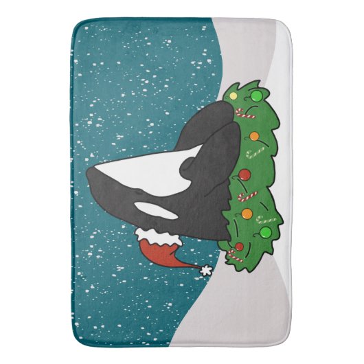 Tapis De Bain Noël Orca (devant Vertical)