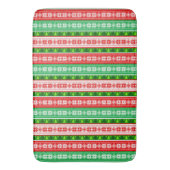 TAPIS DE BAIN NOËL ORNAMENTS DESIGN ROUGE BLANC VERT (devant Vertical)