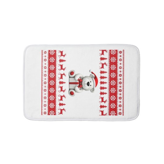 Tapis De Bain Noël Ours Noël (1) (Devant)