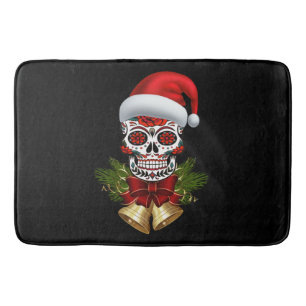 Tapis De Bain Noël Père Noël Jour Du Crâne Sugar Morts