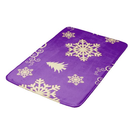 Tapis De Bain Noël pourpre (Angle)