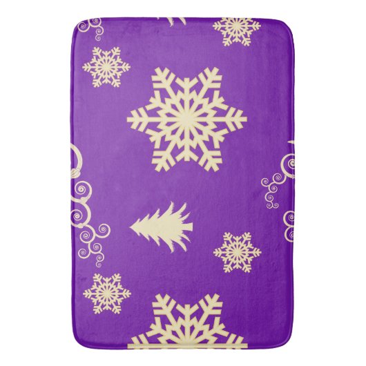 Tapis De Bain Noël pourpre (devant Vertical)