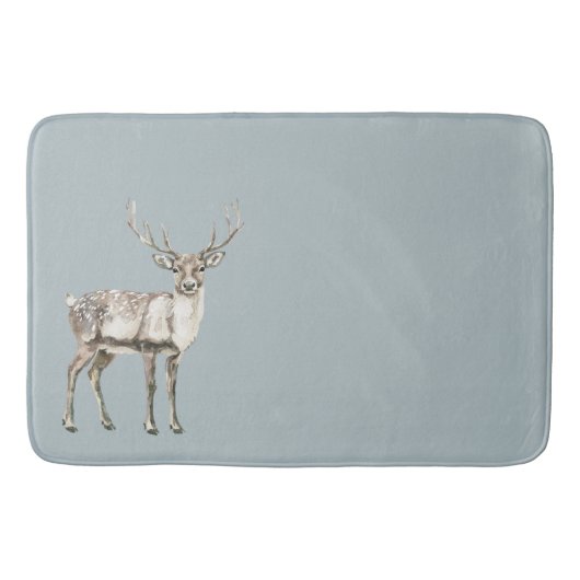 Tapis De Bain Noël Russe Pine de Cerf Vert (Devant)