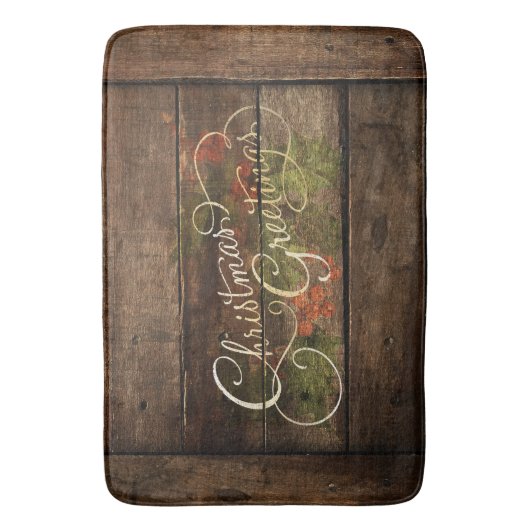 Tapis De Bain Noël rustique (devant Vertical)