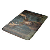 Tapis De Bain Noël rustique élan cerf boho forêt boisée (Angle)