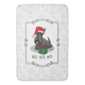 Tapis De Bain Noël Santa Hat Scottish Terrier (noir) mignonne (devant Vertical)