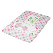 Tapis De Bain Noël tropical Flamant rose rose (Angle)