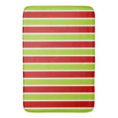 Tapis De Bain Noël Vacances Vert & Rouge Motif (devant Vertical)