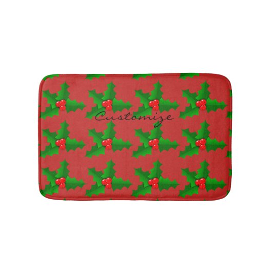 Tapis De Bain Noël Vert et rouge saint Thunder_Cove (Devant)