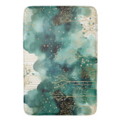 Tapis De Bain Noël Vert Or Blanc Arbres (devant Vertical)