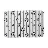 Tapis De Bain Noir Blanc Football Striy Boys (Devant)