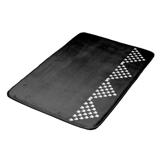 Tapis De Bain Noir Blanc Frontière (Angle)