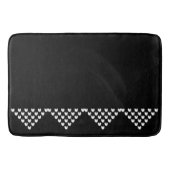 Tapis De Bain Noir Blanc Frontière (Devant)