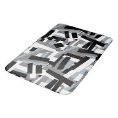 Tapis De Bain Noir blanc gris Abstrait Patches géométriques (Angle)