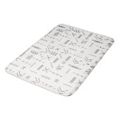 Tapis De Bain Noir Blanc magnifique Motif géométrique moderne (Angle)