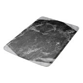 Tapis De Bain Noir blanc & Marbre Argent Moderne Glam tendance (Angle)