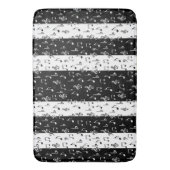 Tapis De Bain Noir & Blanc Musical Stripes Bain Mat (devant Vertical)