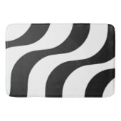 Tapis De Bain noir + blanc zèbre rayure motif moderne (Devant)