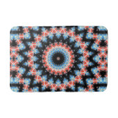 Tapis De Bain Noir, bleu et rouge Mandala Star (Devant)