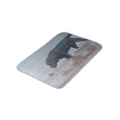 Tapis de bain noir d'art de chien de caneton de (Angle)