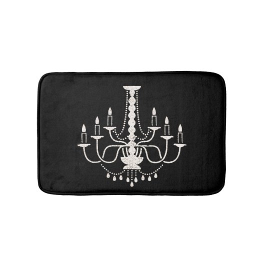 Tapis de bain noir de lustre (Devant)