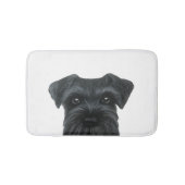 Tapis de bain noir de Schnauzer, conception (Devant)