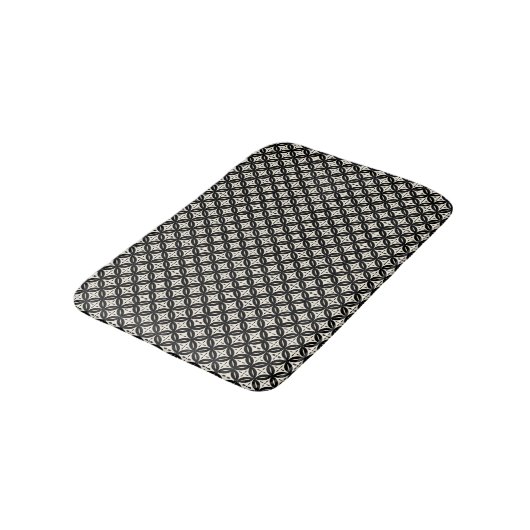 Tapis de bain noir et beige (Angle)