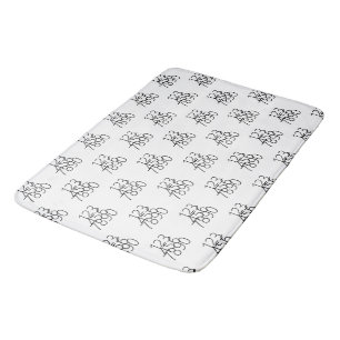 Tapis De Bain Noir et blanc : 0 à 9