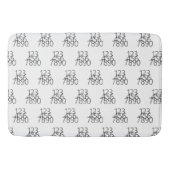 Tapis De Bain Noir et blanc : 0 à 9 (Devant)