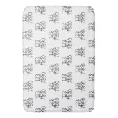 Tapis De Bain Noir et blanc : 0 à 9 (devant Vertical)