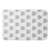 Tapis De Bain Noir et blanc : 0 à 9 (Devant)