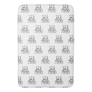 Tapis De Bain Noir et blanc : 0 à 9