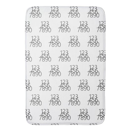 Tapis De Bain Noir et blanc : 0 à 9 (devant Vertical)