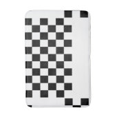 Tapis De Bain Noir et blanc à damiers (Devant (Vertical))