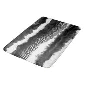 Tapis De Bain Noir et blanc Abstrait Illusion Art moderne (Angle)