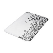 Tapis De Bain Noir et blanc AMOVE LOVE LOVE (Angle)