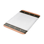 Tapis De Bain Noir Et Blanc Avec Pêche (Angle)