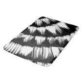 Tapis De Bain Noir et blanc brossé (Angle)