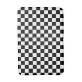 Tapis De Bain Noir et blanc Checkered (Devant (Vertical))