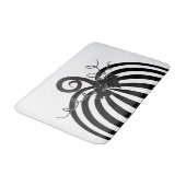 Tapis De Bain Noir et blanc Citrouille rayé Chic Automne automne (Angle)