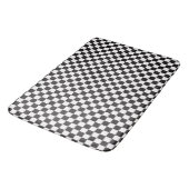 Tapis De Bain Noir Et Blanc Classique Rétro À damiers Motif (Angle)
