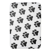 Tapis de bain noir et blanc de motif d'empreinte (devant Vertical)