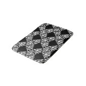 Tapis de bain noir et blanc de trellis de damassé (Angle)