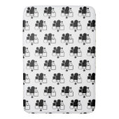 Tapis De Bain Noir et blanc : formes (devant Vertical)